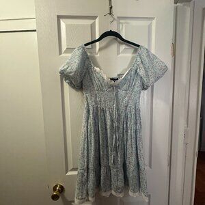 Puff Sleeve Mini Dress